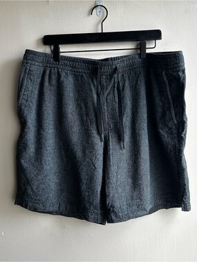 Express Men's Dark Gray Drawstring Athletic Shorts